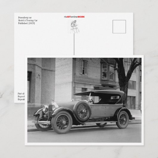 Dusenberg Model A Briefkaart (Voorkant / Achterkant)