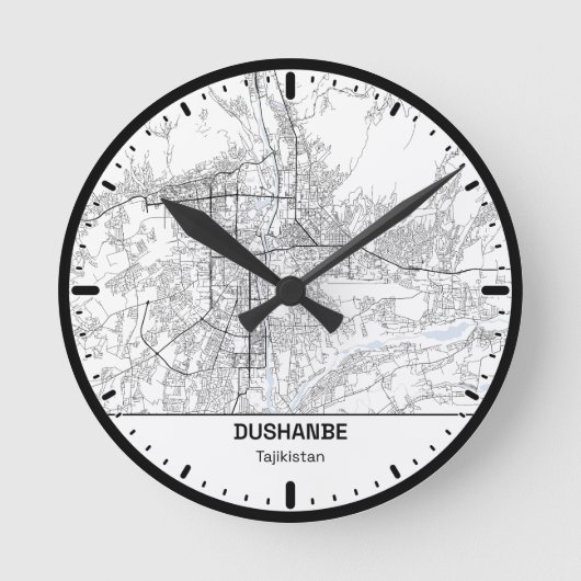 Dushanbe Klok Stad Lijn Kunst (Voorkant)