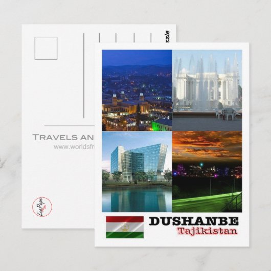 Dushanbe - Mozaïek - Tadzjikistan - Briefkaart (Voorkant / Achterkant)