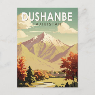 Dushanbe Tadzjikistan Travel Art Vintage Briefkaart