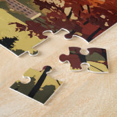 Dushanbe Tadzjikistan Travel Art Vintage Legpuzzel (Zijkant)