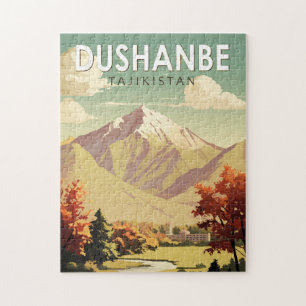 Dushanbe Tadzjikistan Travel Art Vintage Legpuzzel