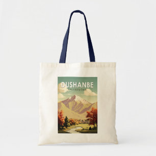 Dushanbe Tadzjikistan Travel Art Vintage Tote Bag
