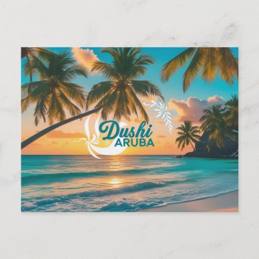 Dushi aruba-briefkaart feestdagenkaart (Voorkant)