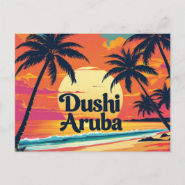 Dushi aruba-briefkaart feestdagenkaart