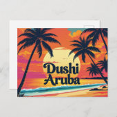Dushi aruba-briefkaart feestdagenkaart (Voorkant / Achterkant)