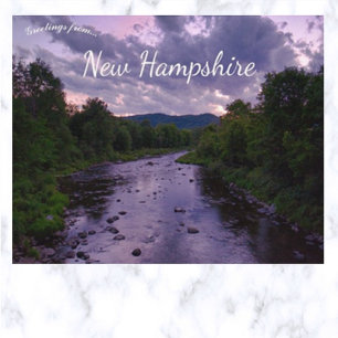 Dusk aan de Ammonosu rivier New Hampshire Briefkaart