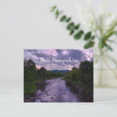 Dusk aan de Ammonosu rivier New Hampshire Briefkaart (Staand voorkant)