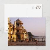 Dusk at Ganghaur Ghat, Udaipur, Rajasthan, India Briefkaart (Voorkant / Achterkant)