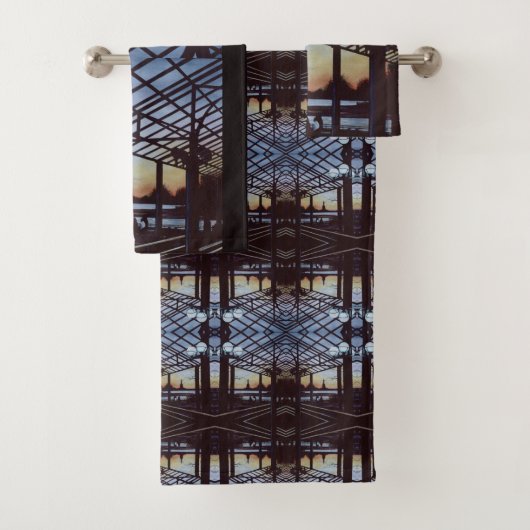 Dusk bij Freedom's Birthplace, Ellis Island Bad Handdoek (Insitu)