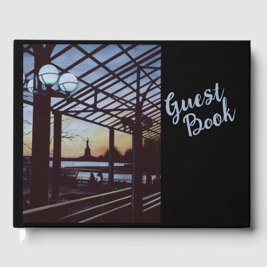 Dusk bij Freedom's Birthplace, Ellis Island Gastenboek (Voorkant)