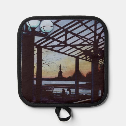 Dusk bij Freedom's Birthplace, Ellis Island Pannenlap (Voorkant)