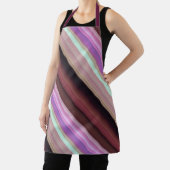 Dusk Blossoms Roze, Bourgogne, en Paarse Streep Schort (Insitu)