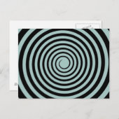 Dusk Blue en Black Spiral Gepersonaliseerd Sjabloo Briefkaart (Voorkant / Achterkant)