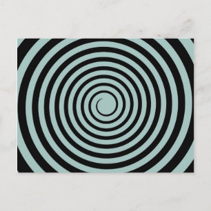 Dusk Blue en Black Spiral Gepersonaliseerd Sjabloo Briefkaart