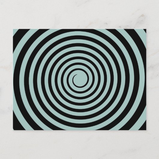 Dusk Blue en Black Spiral Gepersonaliseerd Sjabloo Briefkaart (Voorkant)