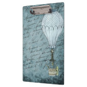 Dusk Blue Hot Air ballon Steampunk Handschrift Klembord (Links)