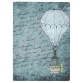 Dusk Blue Hot Air ballon Steampunk Handschrift Klembord (Achterkant)