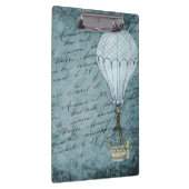 Dusk Blue Hot Air ballon Steampunk Handschrift Klembord (Rechts)