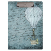 Dusk Blue Hot Air ballon Steampunk Handschrift Klembord (Voorkant)
