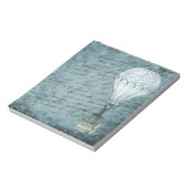 Dusk Blue Hot Air ballon Steampunk Handschrift Notitieblok (Linkerzijde)