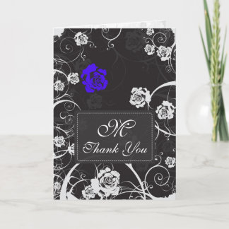 Dusk Blue Monogram Dank je v2 Kaart