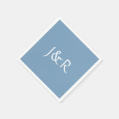 Dusk Blue Monogram Papieren servetten (Hoek)