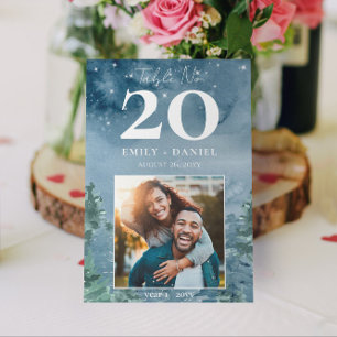 Dusk Blue Mountains Trouwtafel No. w / foto 5x7