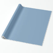 Dusk Blue Solid Glossy Cadeaupapier (Uitgerold)