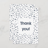 Dusk Confetti Waterverf Stippen Dank u kaart (Voorkant / Achterkant)