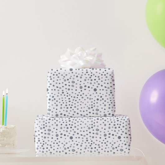 Dusk Confetti Waterverf Stippen Wrapping Paper Cadeaupapier (Feestgeschenken)