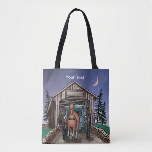 Dusk Covered Bridge  Tote Bag (Voorkant)