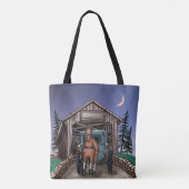 Dusk Covered Bridge  Tote Bag (Achterkant)