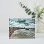 "Dusk daalt op Biarritz" Briefkaart (Staand voorkant)