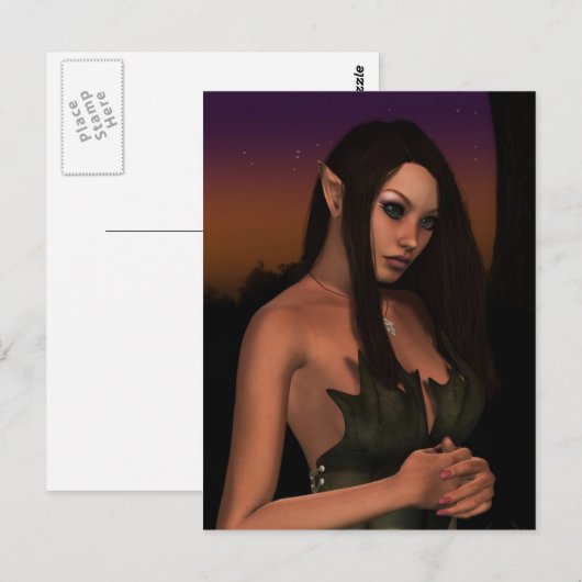 Dusk Elf Briefkaart (Voorkant / Achterkant)