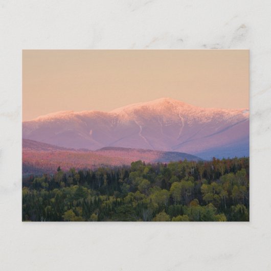 Dusk en Mount Washington in New Hampshire's Briefkaart (Voorkant)