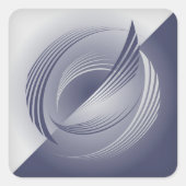 Dusk feathers vierkante sticker (Voorkant)