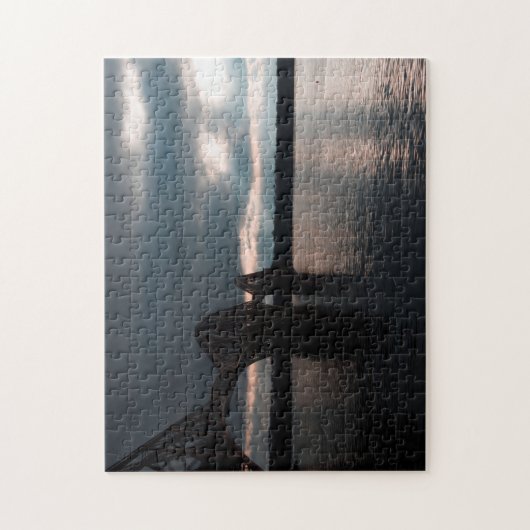 Dusk, Forth Rail Bridge en Firth of Forth, Fife Legpuzzel (Verticaal)