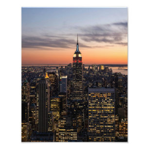 Dusk-herfsten op Manhattan - Foto afdrukken