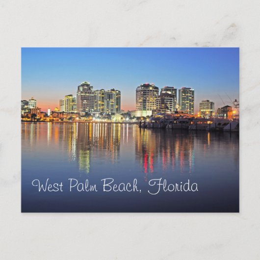 Dusk herfsten op West Palm Beach Florida Briefkaart (Voorkant)