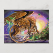 Dusk Hunter Flying Cat Briefkaart (Voorkant)
