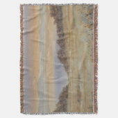 Dusk Lake Blush Waterverf Landschapsprint Deken (Voorkant Verticaal)