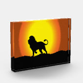 Dusk lion silhouette fotoblokken (Links)