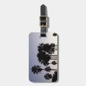 Dusk met Palm Trees Tropische Scene Bagagelabel (Voorkant verticaal)