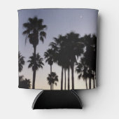 Dusk met Palm Trees Tropische Scene Blikjeskoeler (Voorkant)