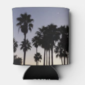Dusk met Palm Trees Tropische Scene Blikjeskoeler (Achterkant)