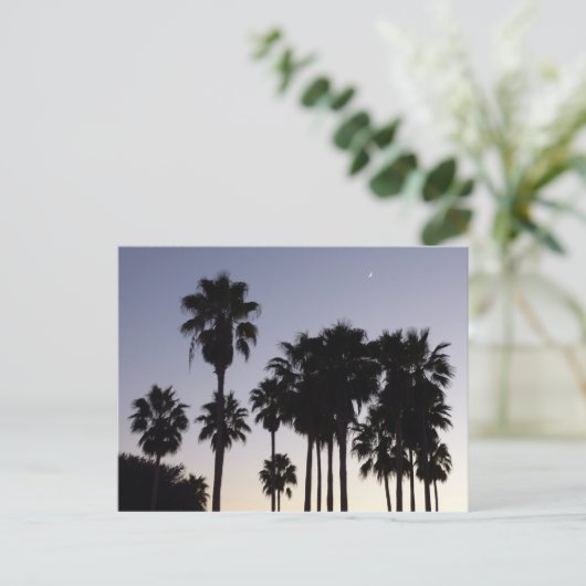 Dusk met Palm Trees Tropische Scene Briefkaart (Staand voorkant)