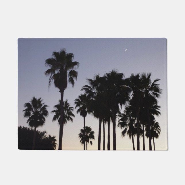 Dusk met Palm Trees Tropische Scene Deurmat (Voorkant)