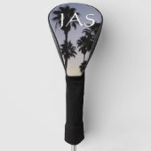Dusk met Palm Trees Tropische Scene Golfheadcover (Voorkant)