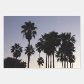 Dusk met Palm Trees Tropische Scene Inpakpapier Vel (Voorkant)